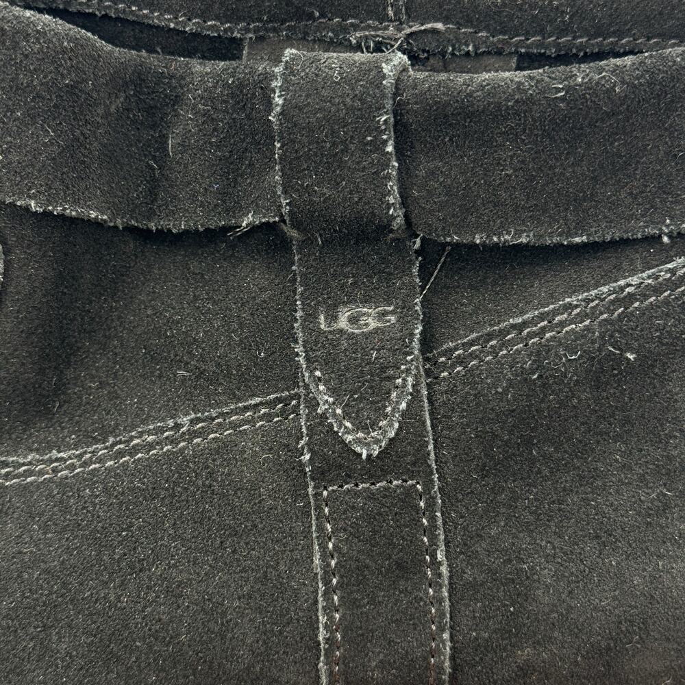 UGG Josefene Cuff Suede Ankle Boot SZ 11 Womens Black Comfort Slouchy Distressed - Picture 6 of 12